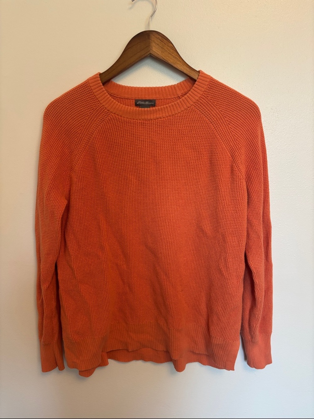 Eddie Bauer Orange Crewneck Knit Sweater